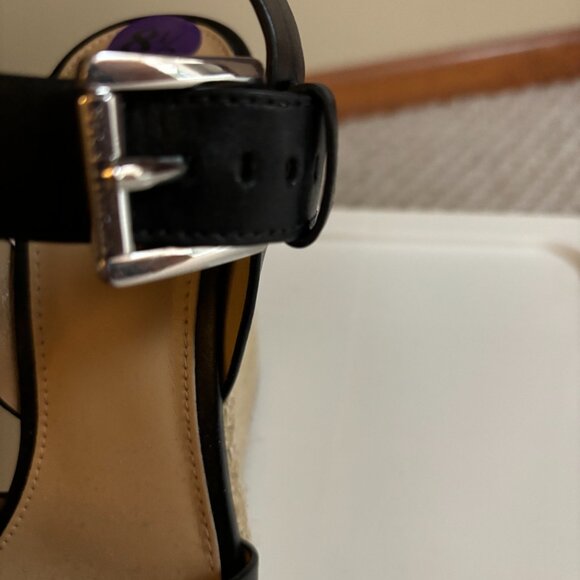 Michael Kors Size 8 1/2 wedge black sandals. 4 3/4" high. - Picture 3 of 7